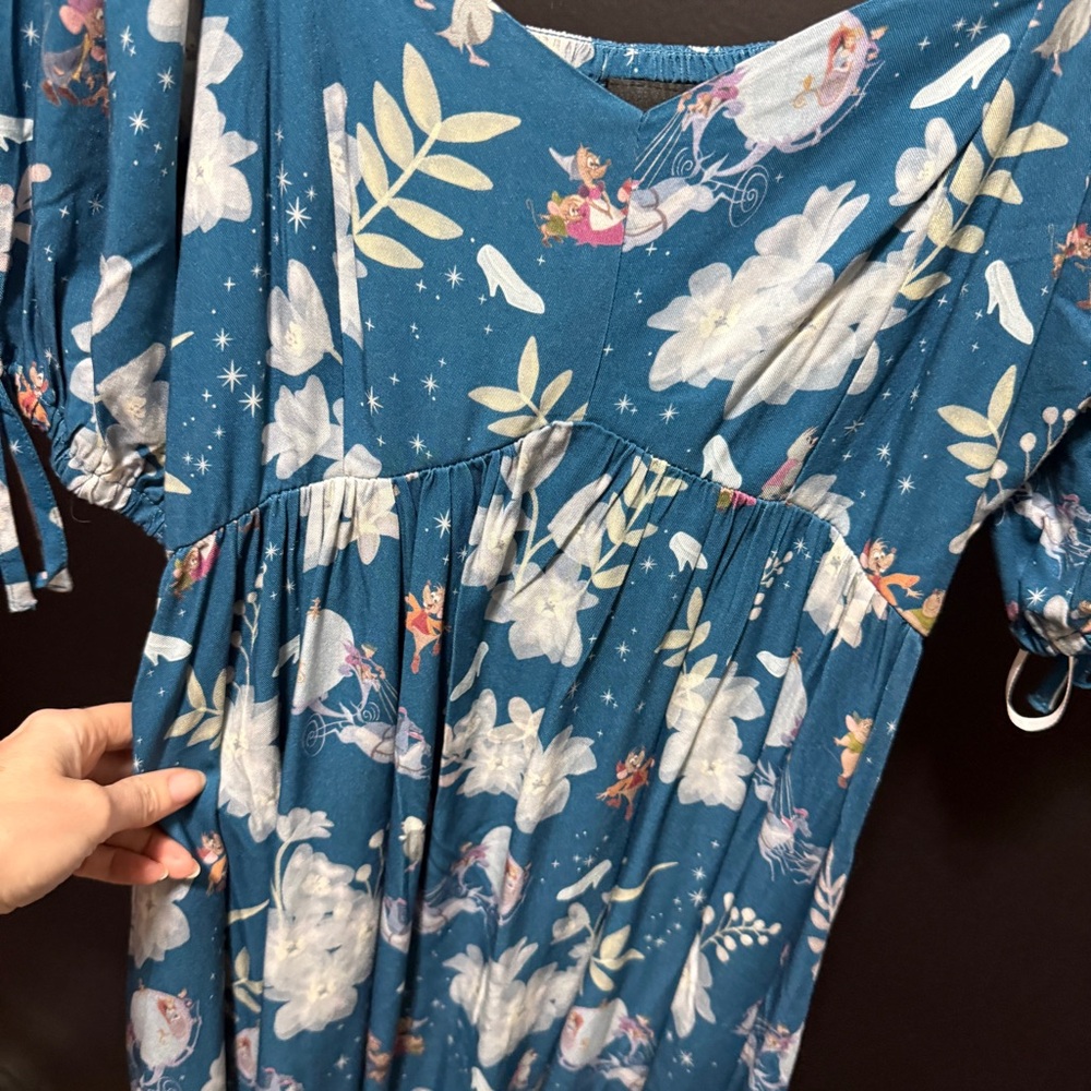 Disney Cinderella Blue Floral Dress - Picture 2 of 5